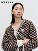 NEELLY纳俪商场同款老花纹样连帽针织开衫秋季新款复古休闲外套女N23082A01106 商品缩略图2