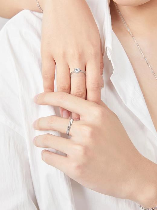 【爱你对戒】 Fanci范琦银饰轻奢情侣对戒 纪念日生日送男友女朋友礼物 商品图2