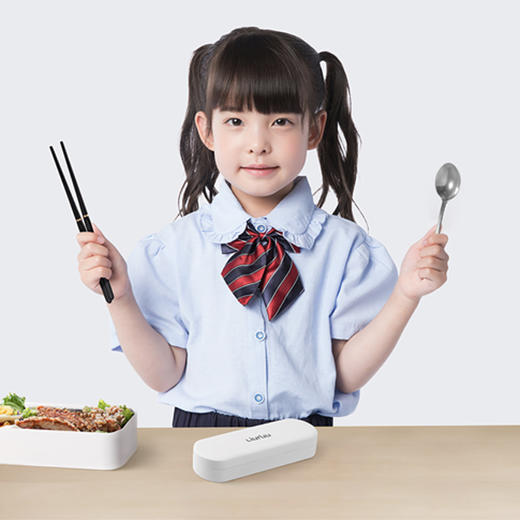 六竖便携筷子勺子餐具盒套装 紫外消毒 商品图7