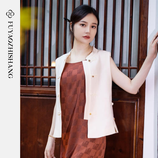 IWY/扶摇系列 夏季中式国风盘扣马甲23FYV158 商品图1
