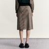 谜底半身裙2023秋季新款通勤百搭修身前开叉中长裙半裙233MB0957 商品缩略图2