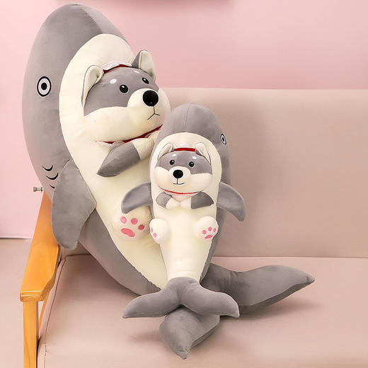 恶搞鲨狗海洋鲨鱼公仔毛绒玩具 狗狗傻狗玩偶抱枕搞怪礼物 商品图2