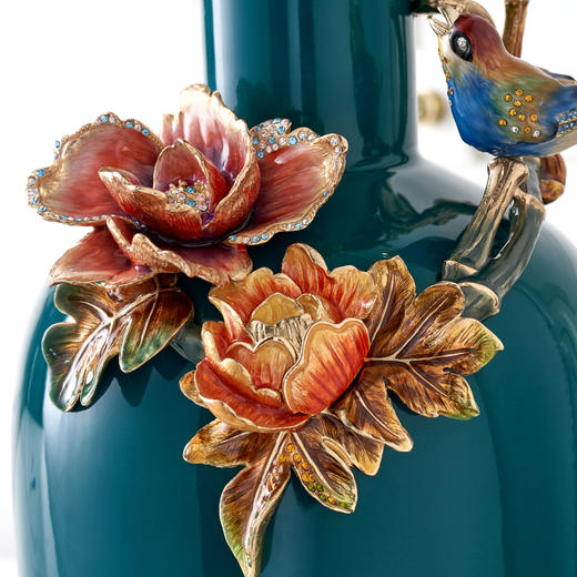 【样品特惠3折，仅1件，无货退款】罗比罗丹富贵平安花瓶+仿真玉兰花（三支）家居轻奢装饰（无货退款） 商品图2