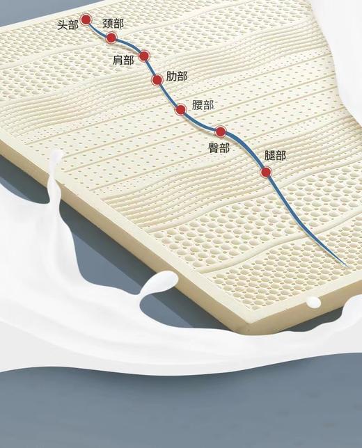 【6F】富安娜泰国进口乳胶垫 90*190 白色 商品图2