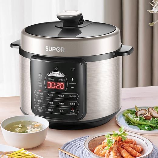 苏泊尔 一键排气 6升球釜双内胆 24H智能预约 防水面板 美味电压力锅SY-60YC505Q 商品图2