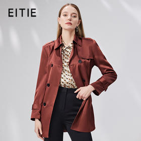 EITIE爱特爱秋季新款大气通勤百搭显瘦风衣外套女7104811