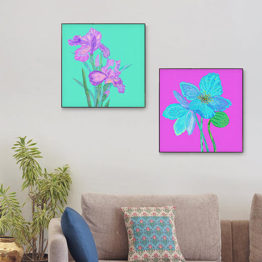 多喜爱高清数码布艺装饰画 现代艺术花卉挂画幻花系列cs 商品图0