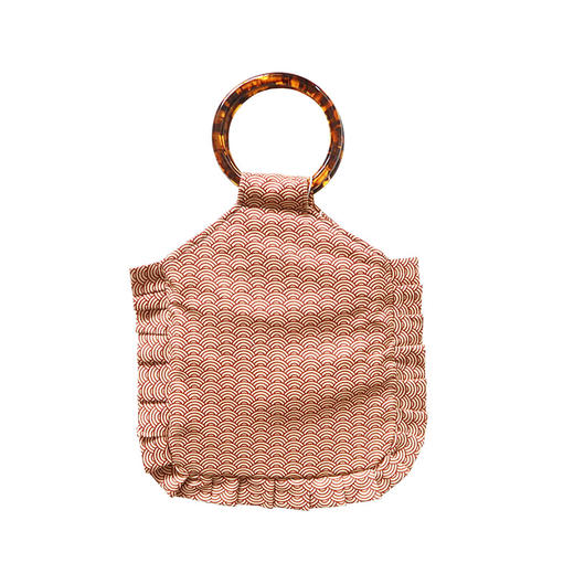 HUJI祤集荷叶边圆环柄手提包插画中式纹样 商品图8