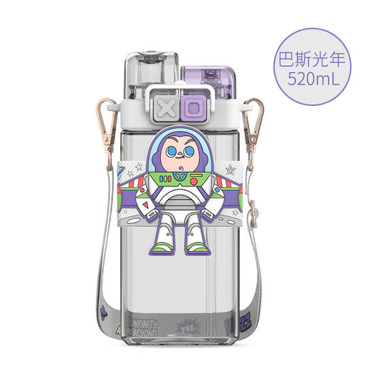 三丽鸥库洛米双饮吸管杯女生高颜值卡通塑料水杯儿童学生上学水壶 商品图11