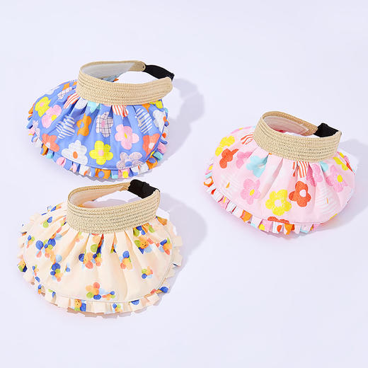 笛莎女童帽子2023年夏季新款儿童趣味时尚可爱小女孩印花防晒帽 商品图4