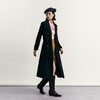 谜底戗驳领长风衣女2023秋新款复古时尚双排扣长款外套233ME1038 商品缩略图1