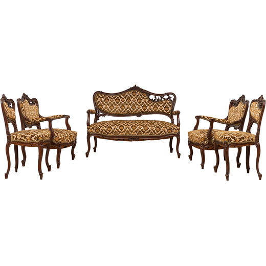 民国 西洋软包沙发成套（一套五件） 商品图5