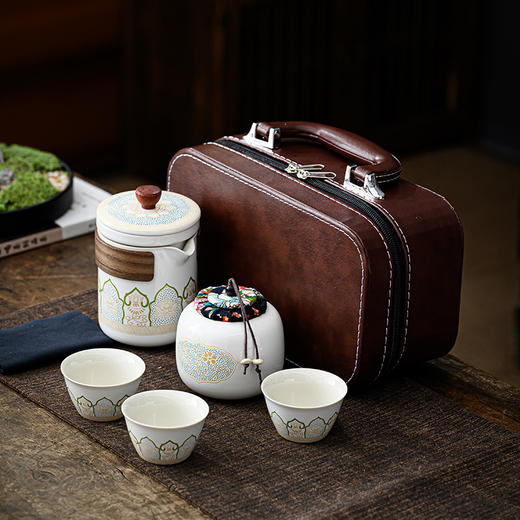 古韵旅行茶具5件套，高级简约风格，古韵淡雅，又兼具实用方便快捷 商品图3