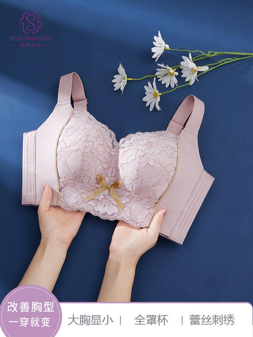 无钢托，大胸显小，收副乳秘密花园调整型文胸 商品图1