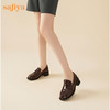 Safiya/索菲娅2023秋季新品英伦圆头粗跟百搭一脚蹬软底乐福鞋SF33112138 商品缩略图7