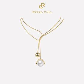 Retro Chic 意大利复古创意饰品  维多利亚圆月长链