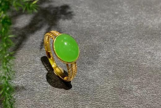 【御珠宫坊】金镶碧玉戒指 商品图2