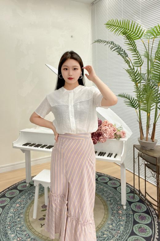 臣禾短袖白色衬衫K222042132 商品图2