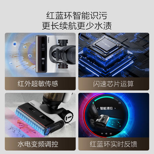 添可（TINECO）无线智能洗地机芙万Chorus家用扫地机吸拖一体除菌吸尘拖地立体自清洁吸尘器 商品图6