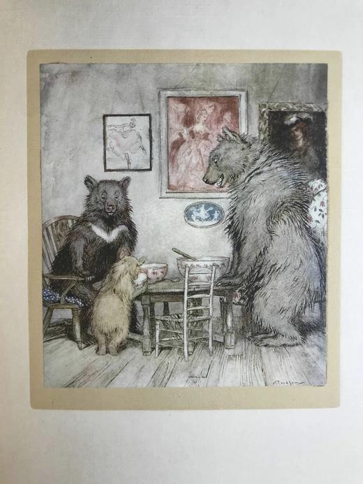 限量鬼才拉克姆签名版！桑格斯基工坊特装本！1918年 英国童话故事集 16幅彩色42幅黑白插图 真皮精装16开 商品图13