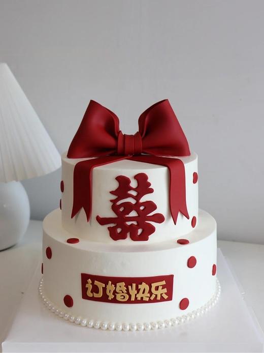 8+5翻糖订婚蛋糕 商品图0