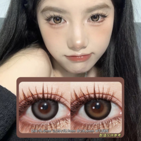 HANCON韩视年抛·黑珍珠&乌梅冻·14.5mm(着色参考13.9mm) 0-800度(无525/575) 韩产进口·(建议佩戴6-8个月左右更换)