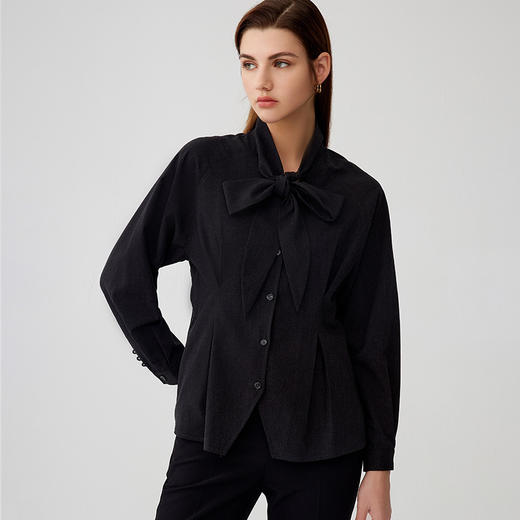 【系带衬衫外套】23年早秋新品女士上衣时尚系带西装小外套 商品图2