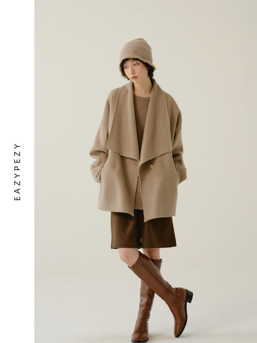 EAZYPEZY 2023AW 肯豆大翻领短大衣 商品图1