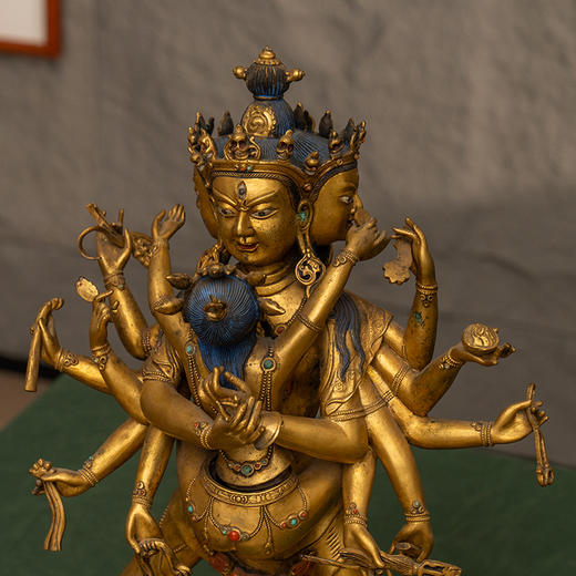 清 铜鎏金胜乐金刚 商品图2