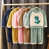 儿童新款冬季法兰绒套装男宝宝女童加绒保暖居家服中小童睡衣童装 商品缩略图0