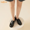 Safiya/索菲娅2023秋季新品英伦圆头粗跟百搭一脚蹬软底乐福鞋SF33112138 商品缩略图5