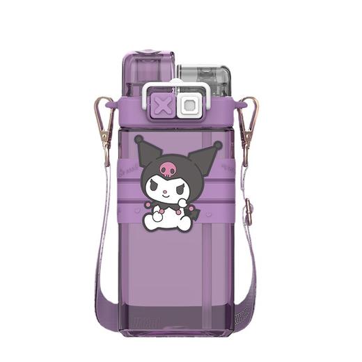 三丽鸥库洛米双饮吸管杯女生高颜值卡通塑料水杯儿童学生上学水壶 商品图4