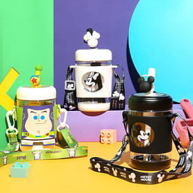 BEDDYBEAR杯具熊 冷萃吸管杯迪士尼黑白米奇联名水壶卡通水杯580ml LCB001-550