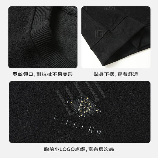 【一口价】【新款DX】大依优型大码圆领卫衣长袖加肥加大休闲运动上衣男打底衫胖子300斤 商品图3