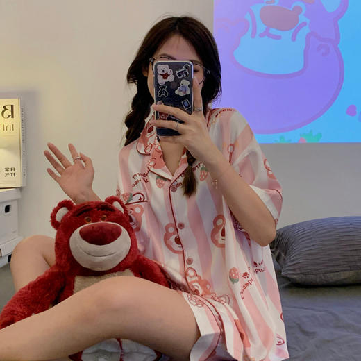 【59元1套】新款凉感睡衣冰丝面料，凉爽舒适，透气性好，吸汗快干，轻盈柔软，让你时尚有舒适，颜色很多变每一个都很好看，美女必备。 商品图10