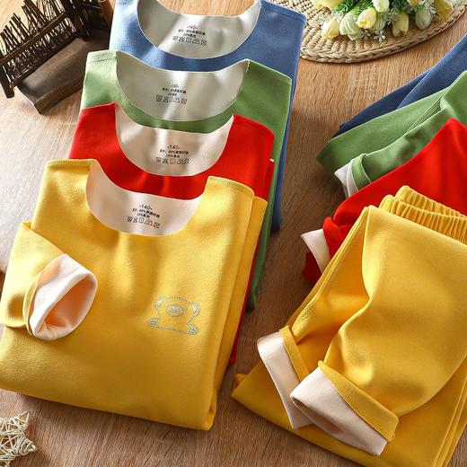 儿童德绒套装秋冬新款男童秋衣秋裤套装中大童保暖内衣套装童装 商品图0