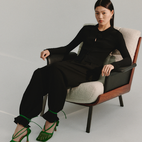 LIYIHAN 衬衫领打底毛衫 Y233M07090