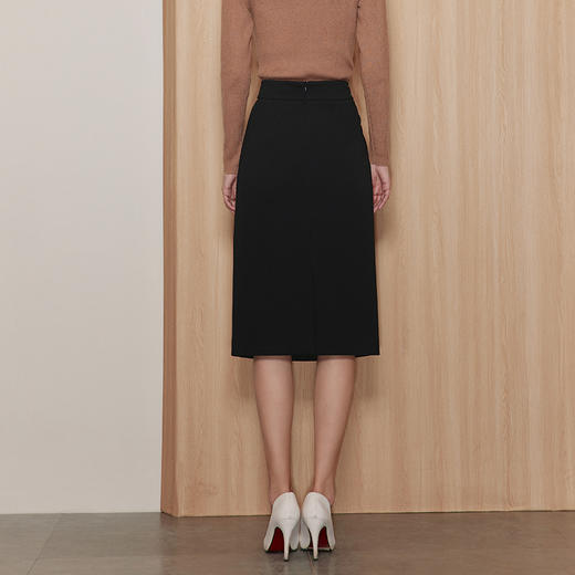 EITIE爱特爱秋季新款时尚气质显瘦高腰半身裙7106806 商品图4