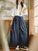马登日系休闲高腰工装裤口袋宽松显瘦遮胯百搭阔腿A字裙裤秋女 商品缩略图2