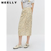 NEELLY纳俪商场同款碎花半身裙女早秋新款法式垂感开叉显瘦中长裙N23081E01096 商品缩略图1
