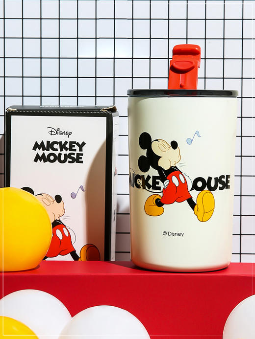 韩国BEDDYBEAR杯具熊咖啡保温杯吸管随手杯迪士尼米奇便携高颜值水杯430ml TT352-430-2 商品图1