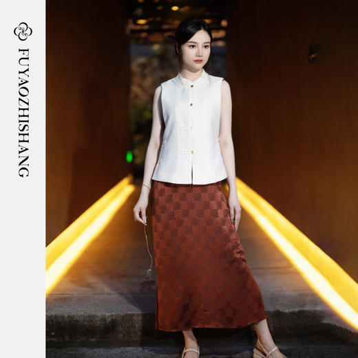 IWY/扶摇系列 夏季中式国风盘扣马甲23FYV158 商品图3