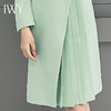IWY/绿色百褶连衣裙女气质播音艺考主持人正装西装裙高端223198Q1 商品缩略图3