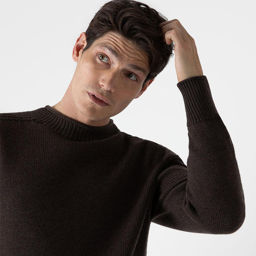 SUNSPEL男士秋冬美利奴羊毛卷领针织衫毛衣 商品图5