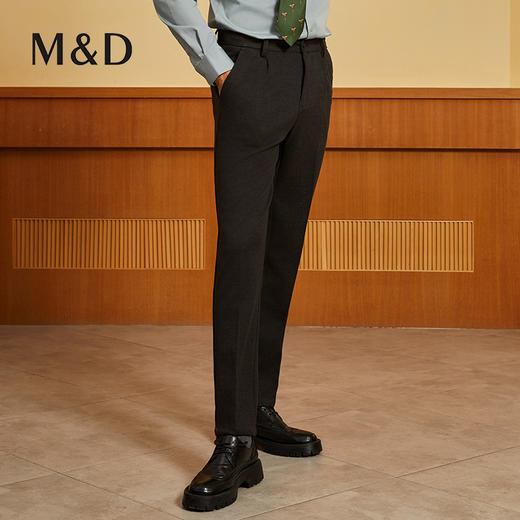 【弹力纤维】MD名盾男士休闲裤秋季新品休闲商务直筒长裤保暖舒适 商品图3