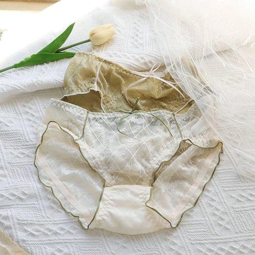 【牛奶女士内裤】法式纯欲甜美少女无痕可爱蕾丝内裆提臀透气女生内裤 商品图5