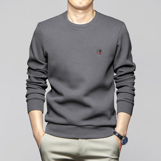 【Q】【新款DX】大依优型大码圆领印花卫衣长袖加肥加大休闲运动上衣男打底衫胖子300斤Y 商品图7