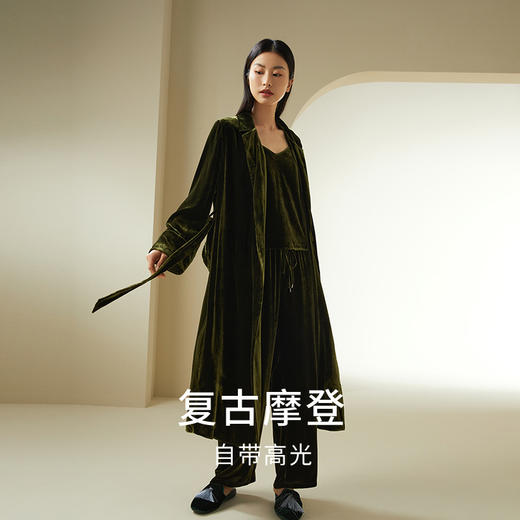 【自带高光桑蚕丝丝绒】金三塔时尚可外穿蚕丝吊带睡衣家居服套装女士  YSFDD501 商品图2