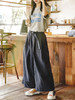 马登日系休闲高腰工装裤口袋宽松显瘦遮胯百搭阔腿A字裙裤秋女 商品缩略图0