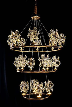 三层吊饰水晶灯【运费自理】